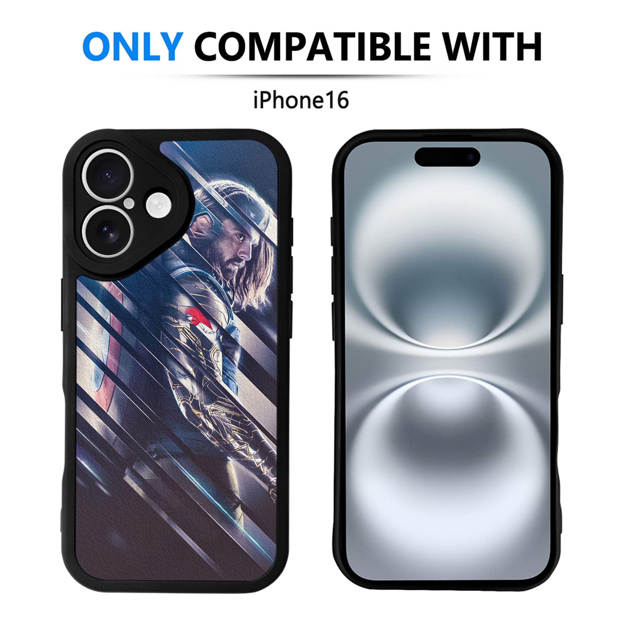 （画像用） アベンジャーズ The Avengers 【iPhone 16シリーズ対応】シリコンスマホケース（レザー調） 材質：シリコン